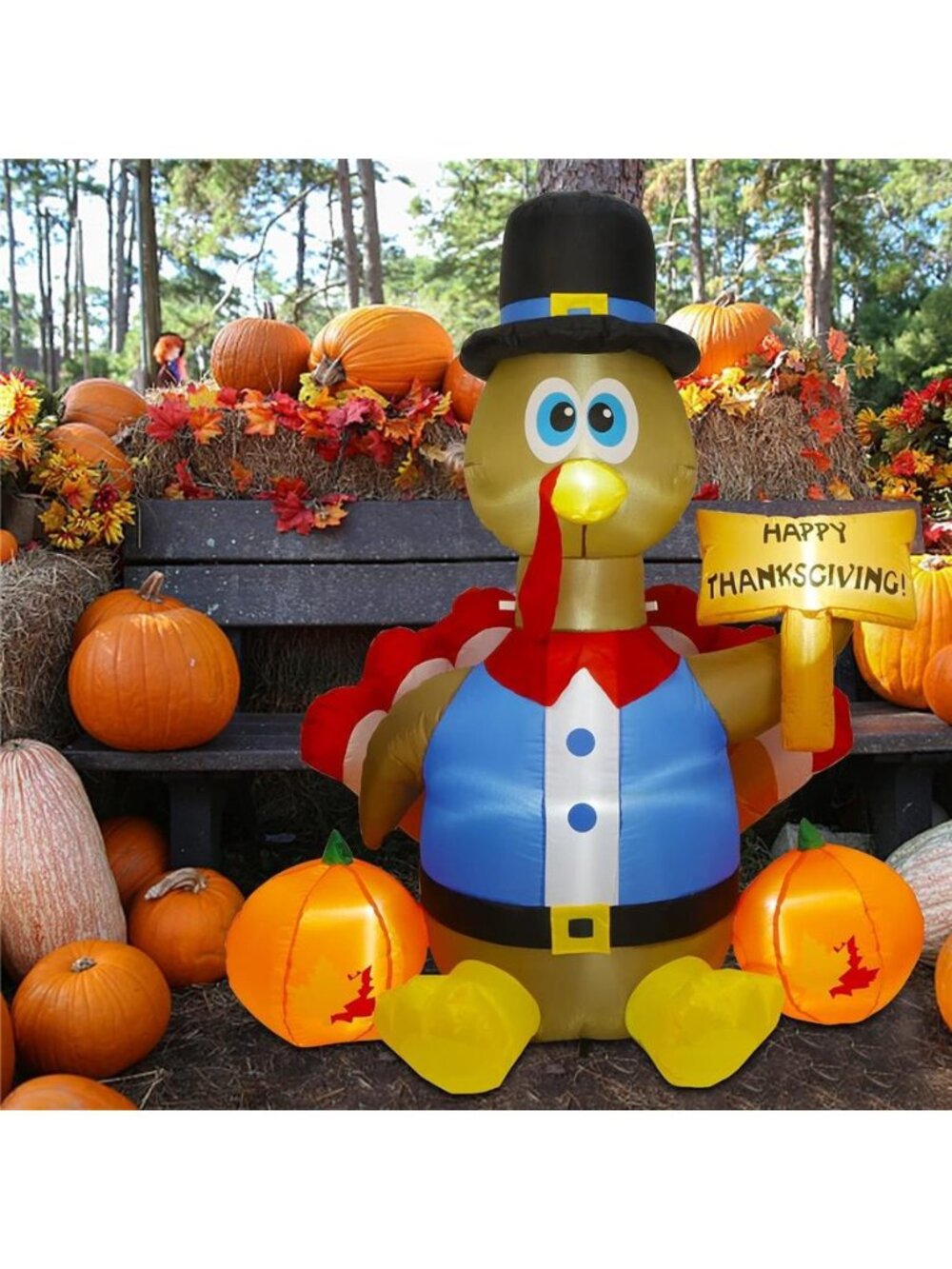 Thanksgiving Inflatable Decorations,ighted Happy Thanksgiving Inflatables - Picture 4 of 6